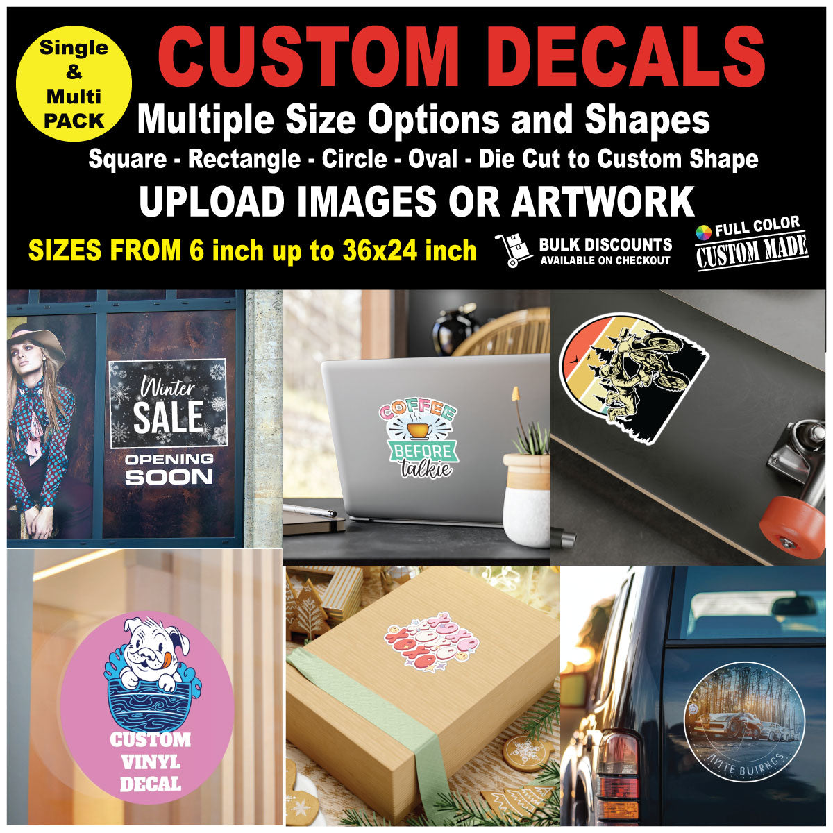 Custom Vinyl Decal Sticker, Full Color Decals - Humanity Source