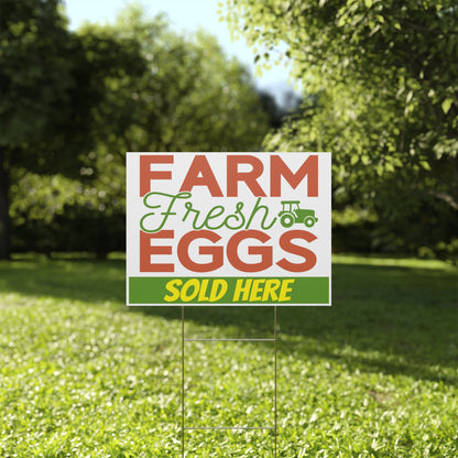 Eggs Sold Here Farm Fresh Yard Sign