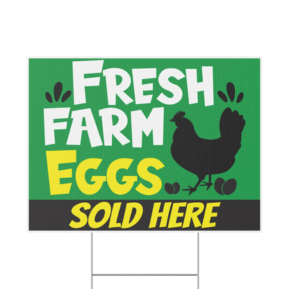 Farm Fresh Chicken Eggs Sold Here Yard Sign