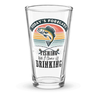Fishing Pint Glass Forecast