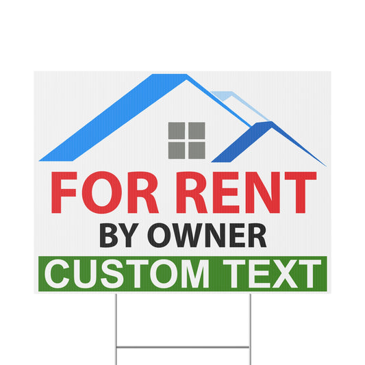 For Rent By Owner Custom Yard Sign