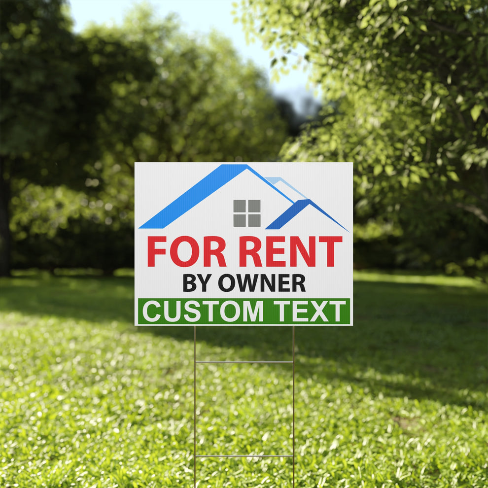 For Rent By Owner Custom Yard Sign - Humanity Source