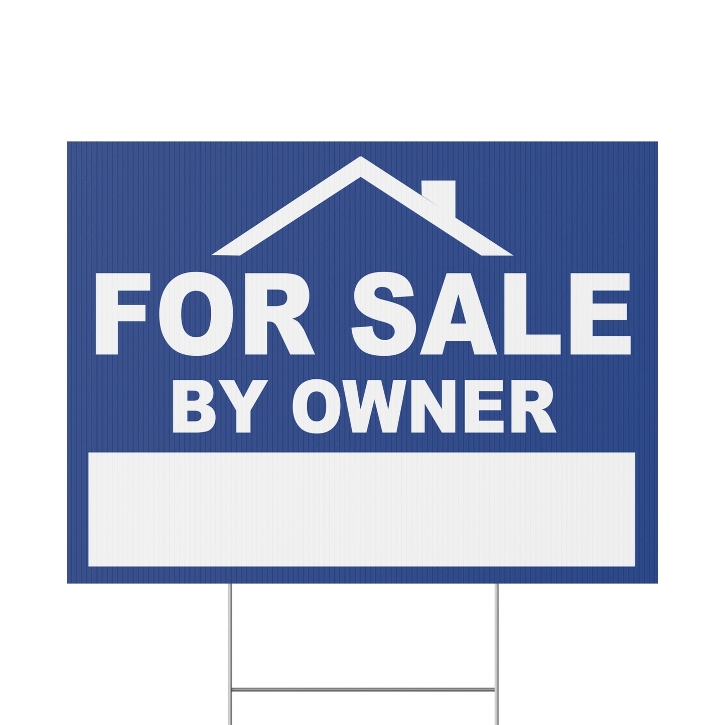 For Sale by Owner Yard Sign, Double Sided, Weatherproof, Includes H-Stakes