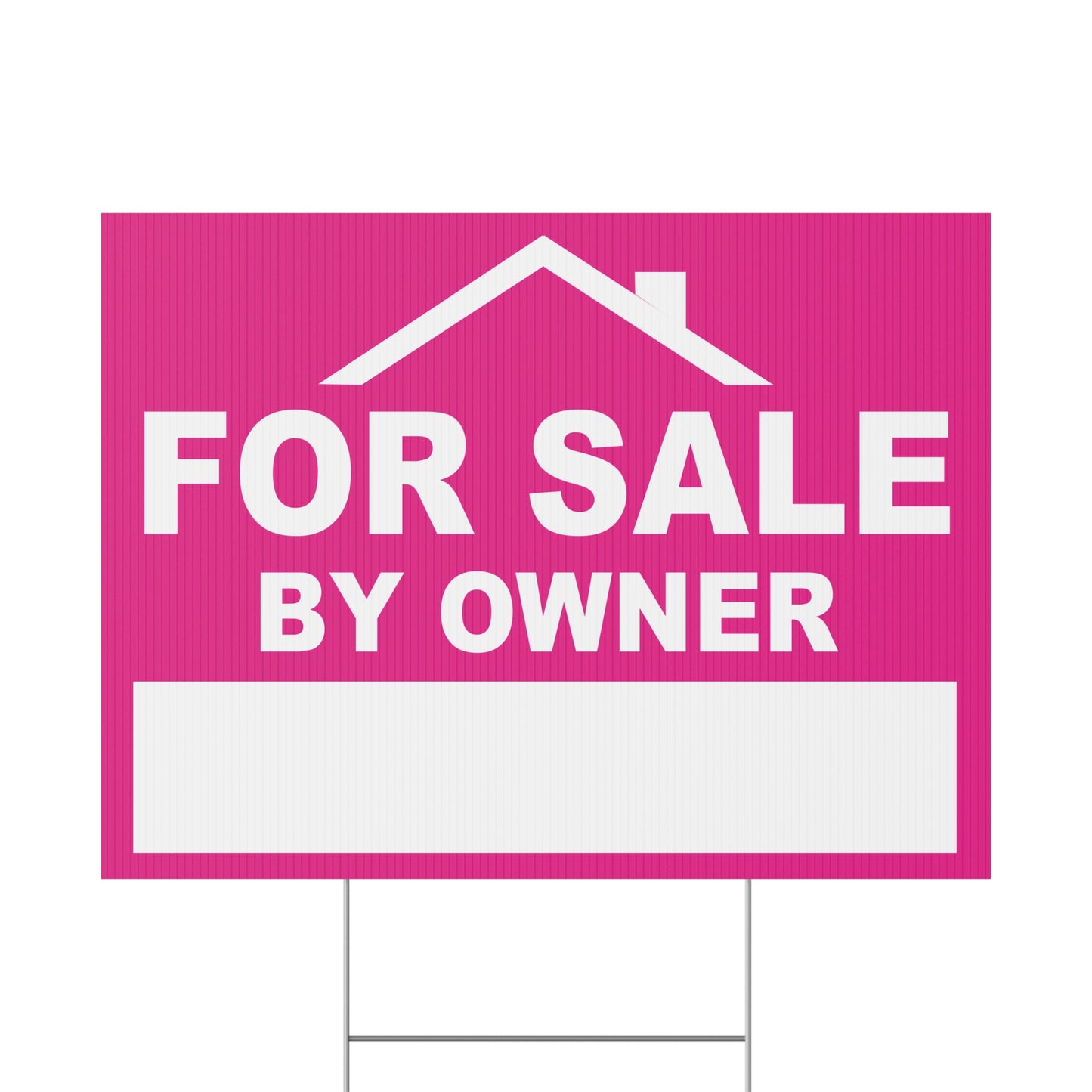 For Sale by Owner Yard Sign, Double Sided, Weatherproof, Includes H-Stakes