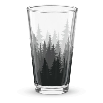 Forest Pine Tree Line Pint Glass