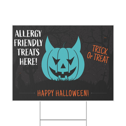 Halloween Allergy Friendly Trick or Treat Yard Sign