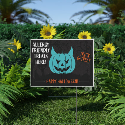 Halloween Allergy Friendly Trick or Treat Yard Sign
