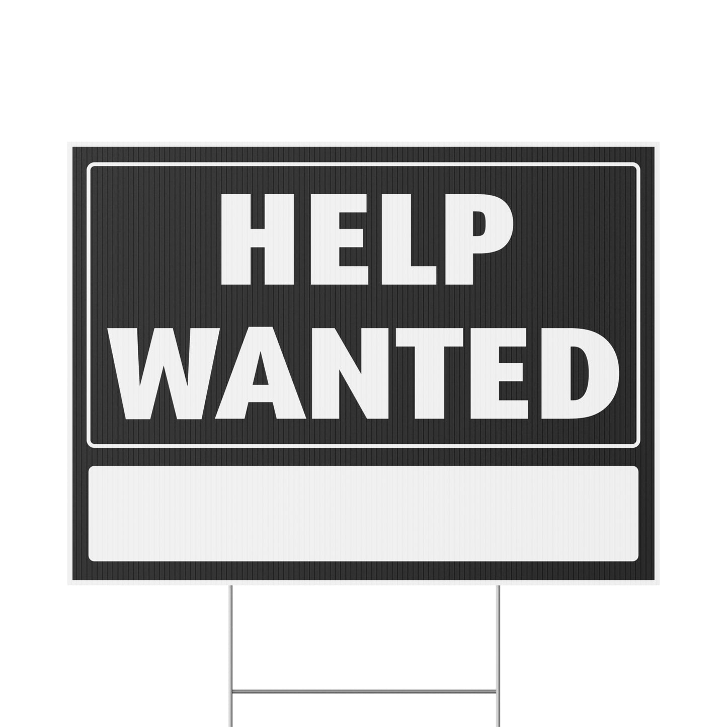 Help Wanted Write Any Message Sign Black White