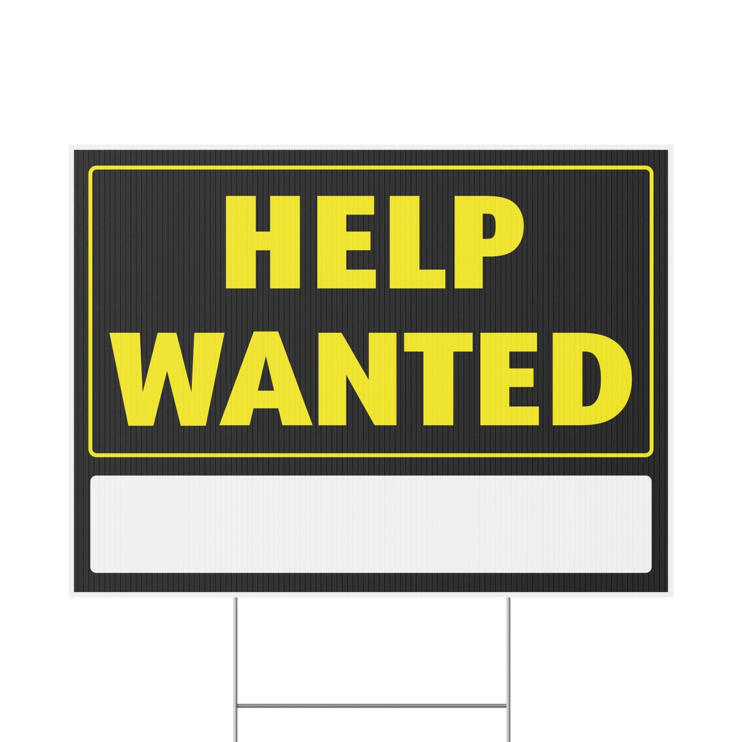 Help Wanted Write Any Message Sign Yellow Black White