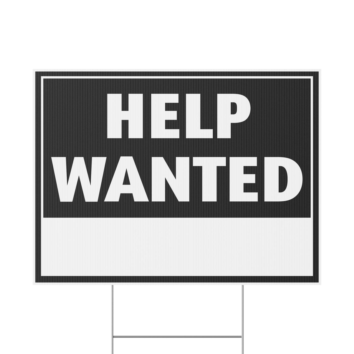 Help Wanted Write Any Message Sign Black White