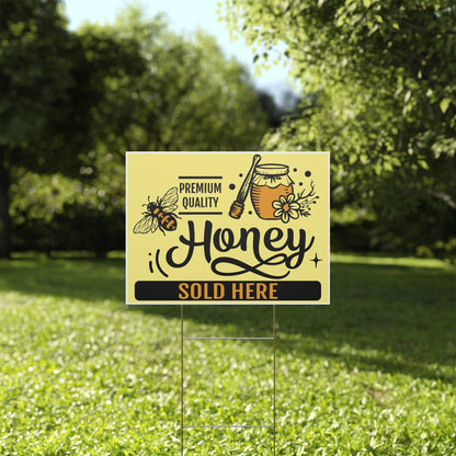 Honey Sold Here Sign Honey Bee