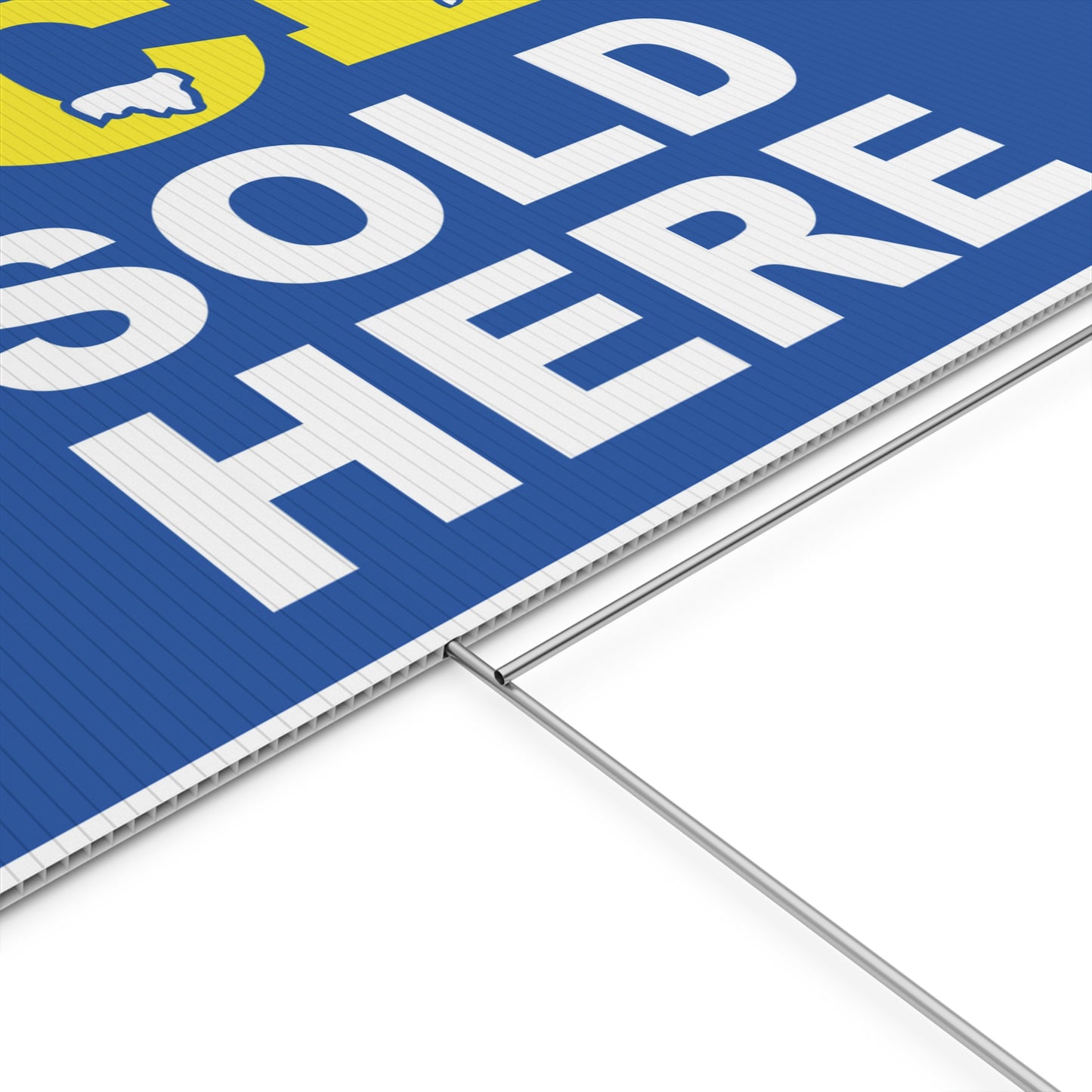 Ice Sold Here Sign, Ice Yard Sign, Double Sided, Outdoor, Weatherproof, H-Stake Included, v2