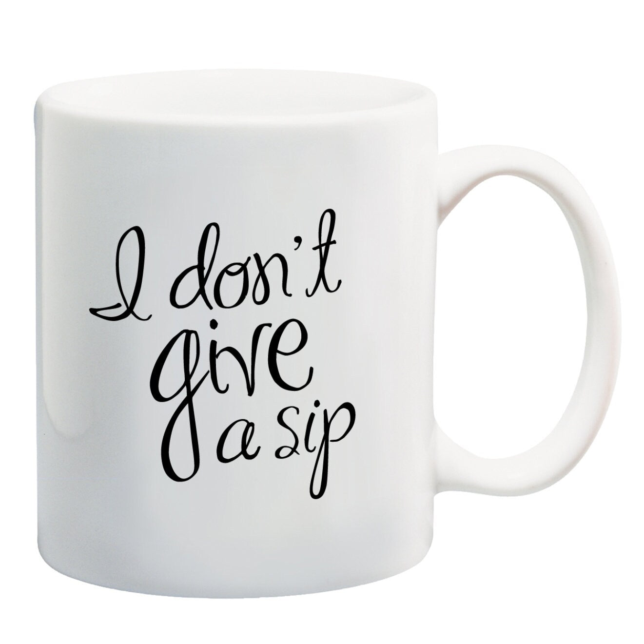 I Don't Give a Sip Coffee Mug, 11oz, 15oz, 20oz, Black Ringer Coffee Mug 11oz, Stainless Steel Travel Mug 14oz Ceramic Drinkware