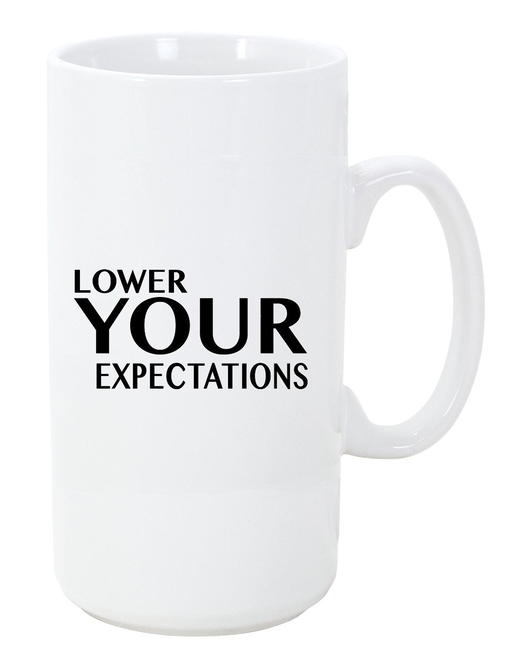 Lower Your Expectations Coffee Mug, 11oz, 15oz, 20oz, Black Ringer Coffee Mug 11oz, Stainless Steel Travel Mug 14oz Ceramic Drinkware