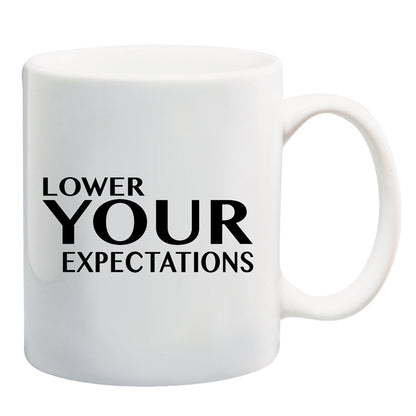 Lower Your Expectations Coffee Mug, 11oz, 15oz, 20oz, Black Ringer Coffee Mug 11oz, Stainless Steel Travel Mug 14oz Ceramic Drinkware