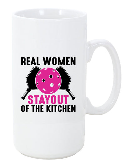 Real Women Stay Out of the Kitchen Pickle Ball Coffee Mug, 11oz, 15oz, 20oz, Black Ringer Coffee Mug 11oz, Stainless Steel Travel Mug 14oz Ceramic Drinkware