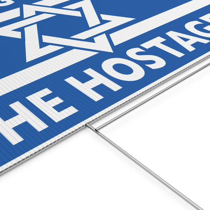 Israel Sign Bring Home the Hostages Yard Sign