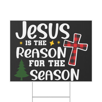 Jesus Is The Reason For The Season Flannel Cross