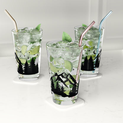 Mountain Forest Moon Pint Glass