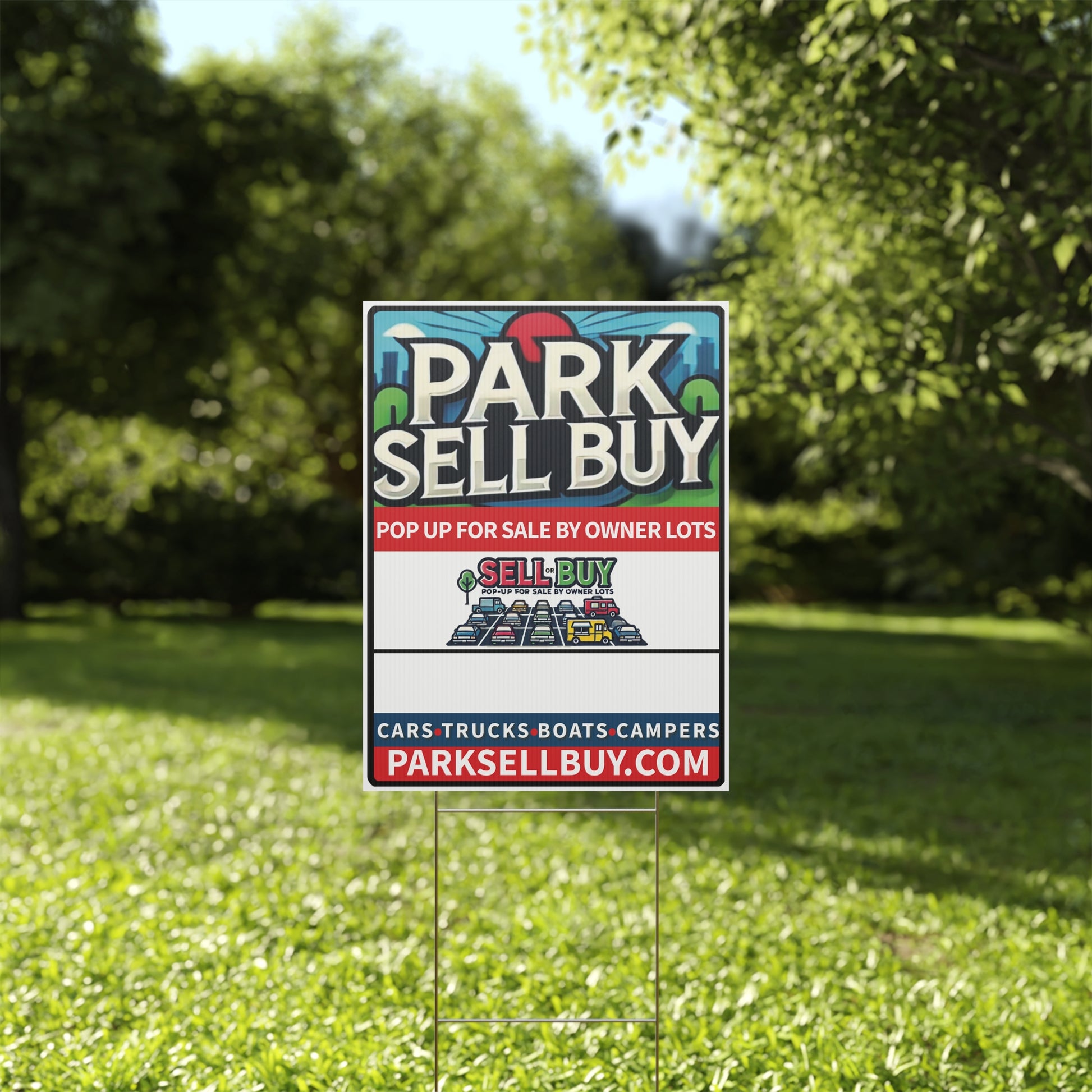 Park Sell Buy Owner Lots Yard Sign