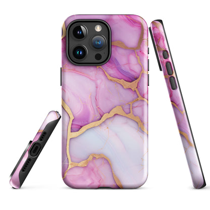 Pink Marble Agate Pattern iPhone Case