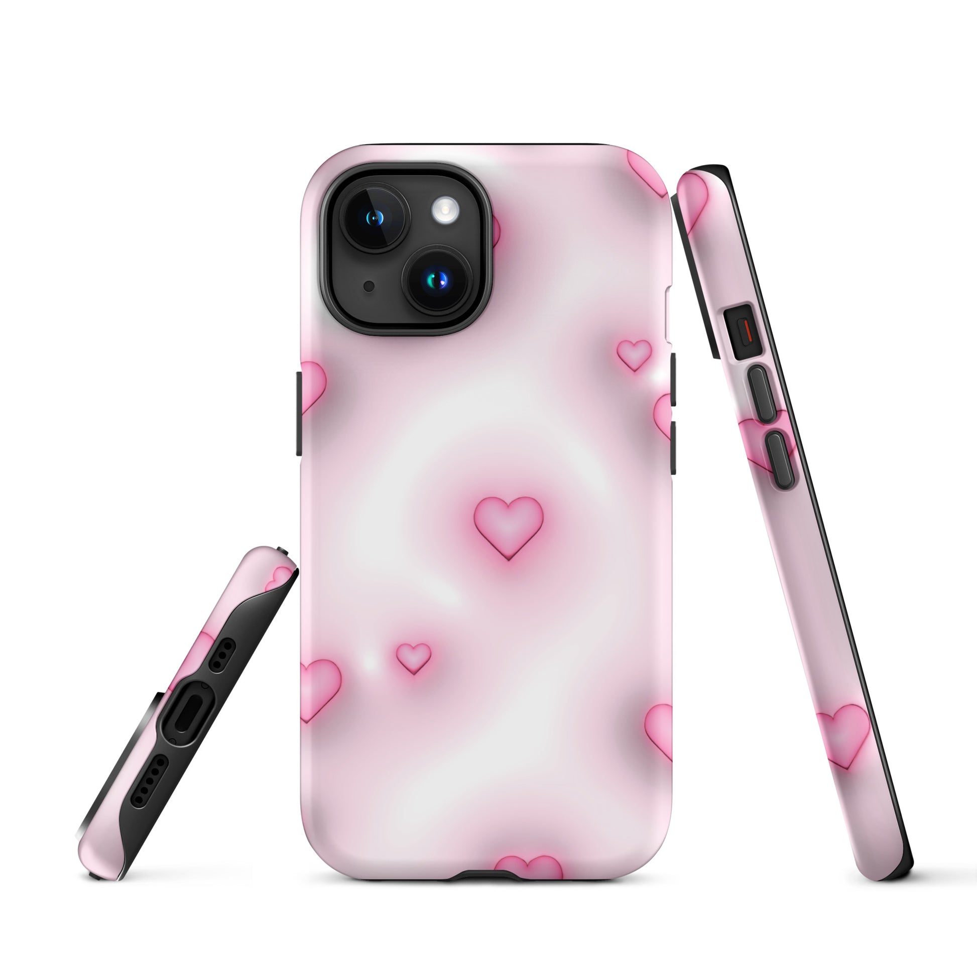 Pink Soft Hearts iPhone 14 Case