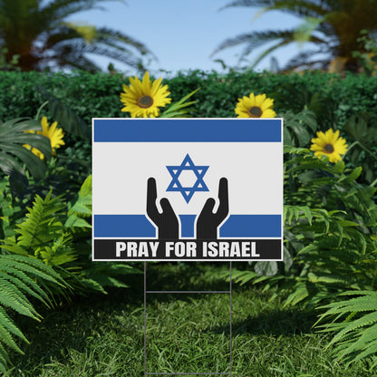 Pray For Israel Yard Sign Israel Flag