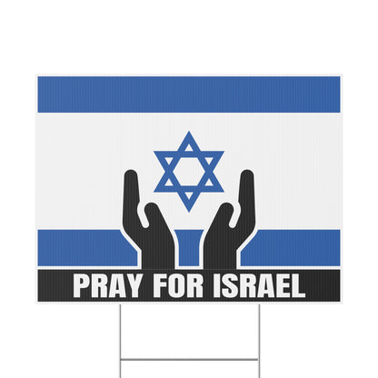 Pray For Israel Yard Sign Israel Flag