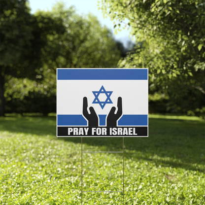 Pray For Israel Yard Sign Israel Flag