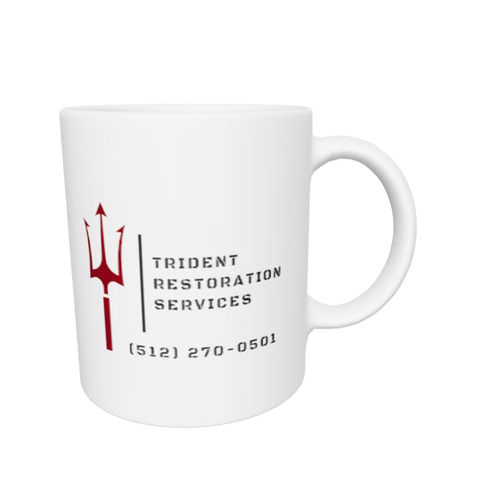 Trident Restoration Services White glossy mug