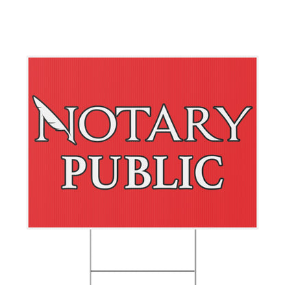 Public Notary Services Yard Sign