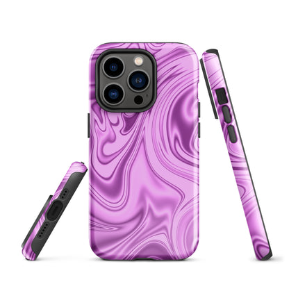 Purple Swirl Design iPhone 15 Pro Case