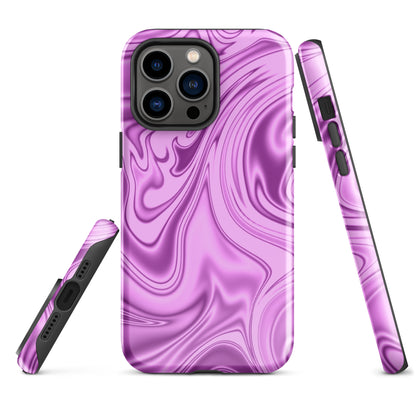 Purple Swirl Design iPhone 15 Case