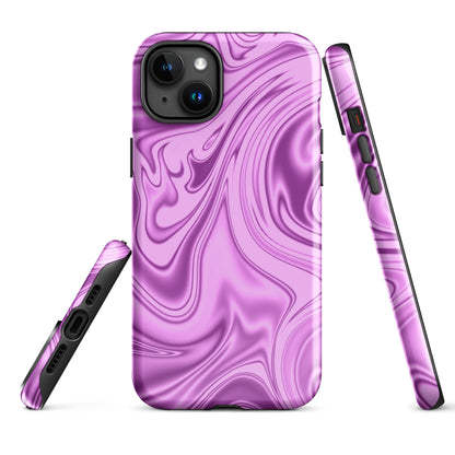 Purple Swirl Design iPhone 15 Pro Max Case