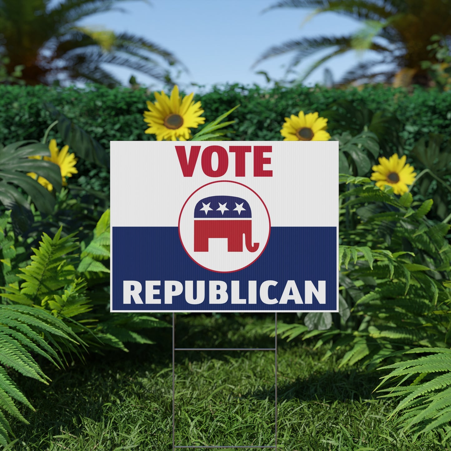 Vote Republican Yard Sign, 18x12, 24x18, 36x24, H-Stake Included, v2