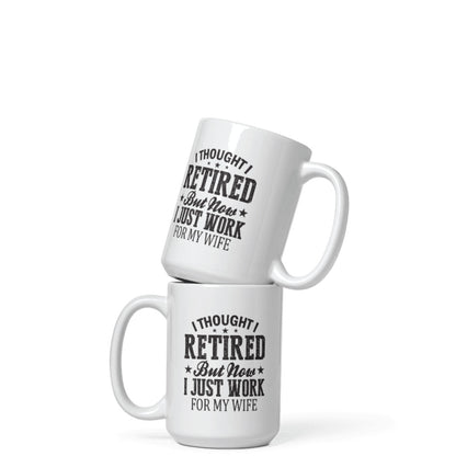 Retirement Coffee Mug, Work for Wife, 11oz, 15oz, 20oz, Black Ringer Coffee Mug 11oz, Stainless Steel Travel Mug 14oz Ceramic Drinkware