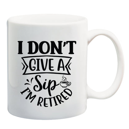 Retirement Coffee Mug, Don't Give a Sip, 11oz, 15oz, 20oz, Black Ringer Coffee Mug 11oz, Stainless Steel Travel Mug 14oz Ceramic Drinkware