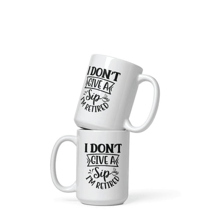 Retirement Coffee Mug, Don't Give a Sip, 11oz, 15oz, 20oz, Black Ringer Coffee Mug 11oz, Stainless Steel Travel Mug 14oz Ceramic Drinkware