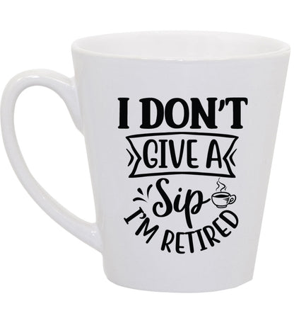 Retirement Coffee Mug, Don't Give a Sip, 11oz, 15oz, 20oz, Black Ringer Coffee Mug 11oz, Stainless Steel Travel Mug 14oz Ceramic Drinkware