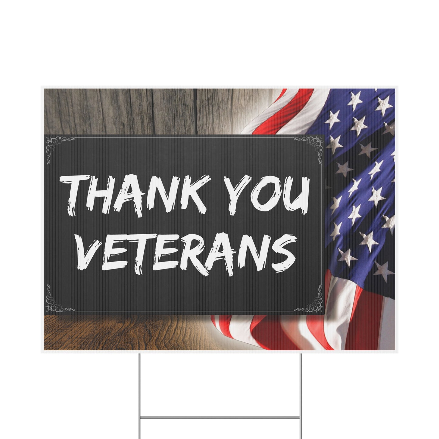 Thank You Veterans Yard Sign