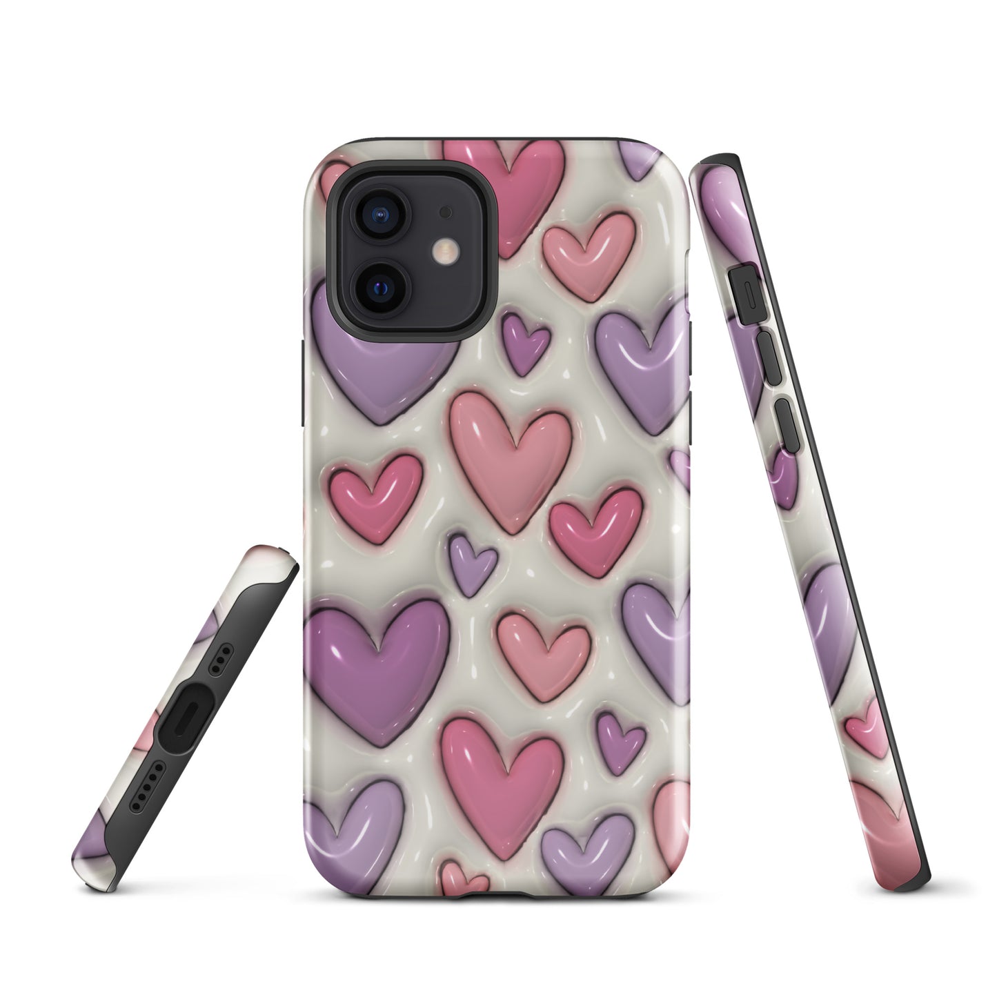 Hearts 3D Effect Tough Case for iPhone® Accessories Protection