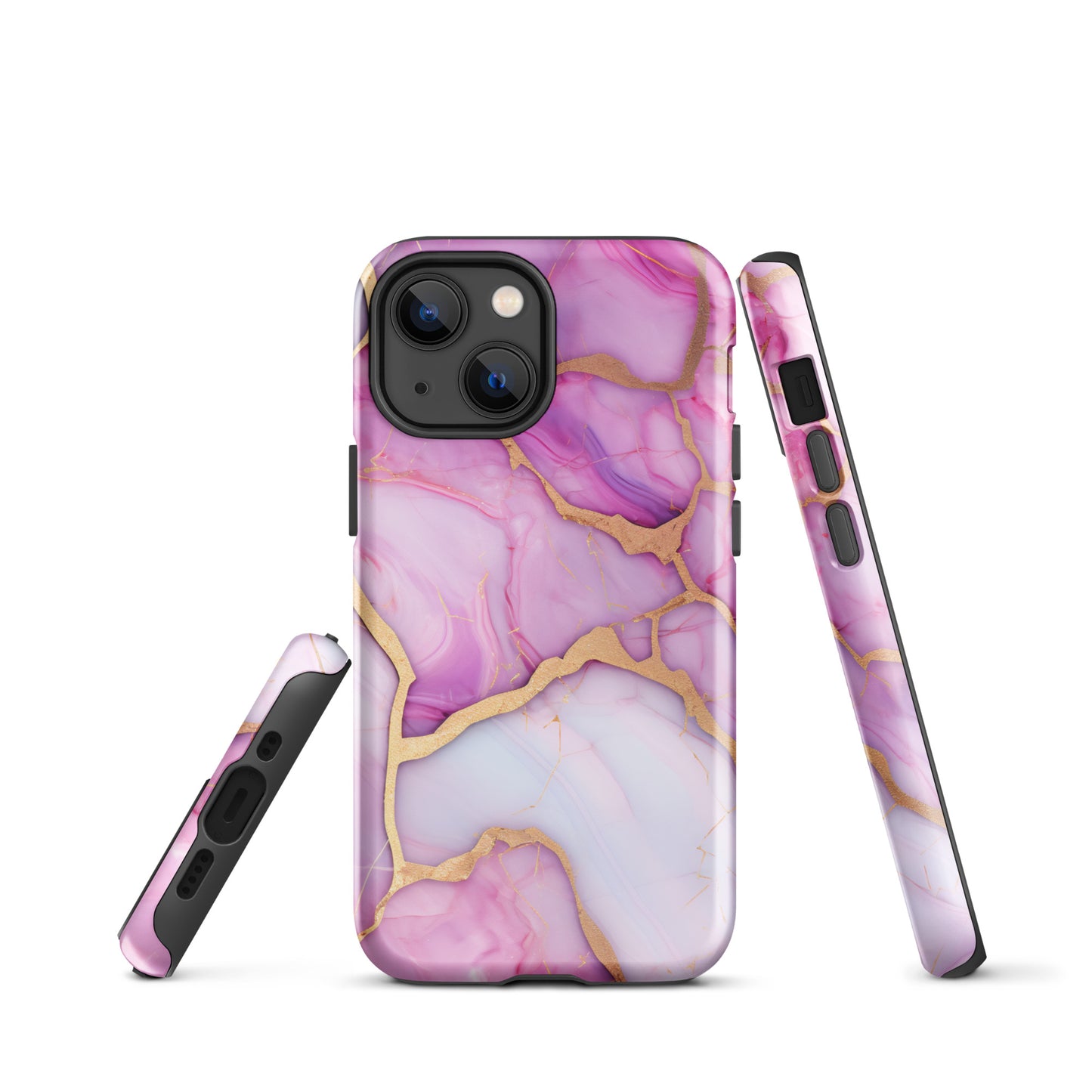 Pink Agate Marble Pattern Tough Case for iPhone®