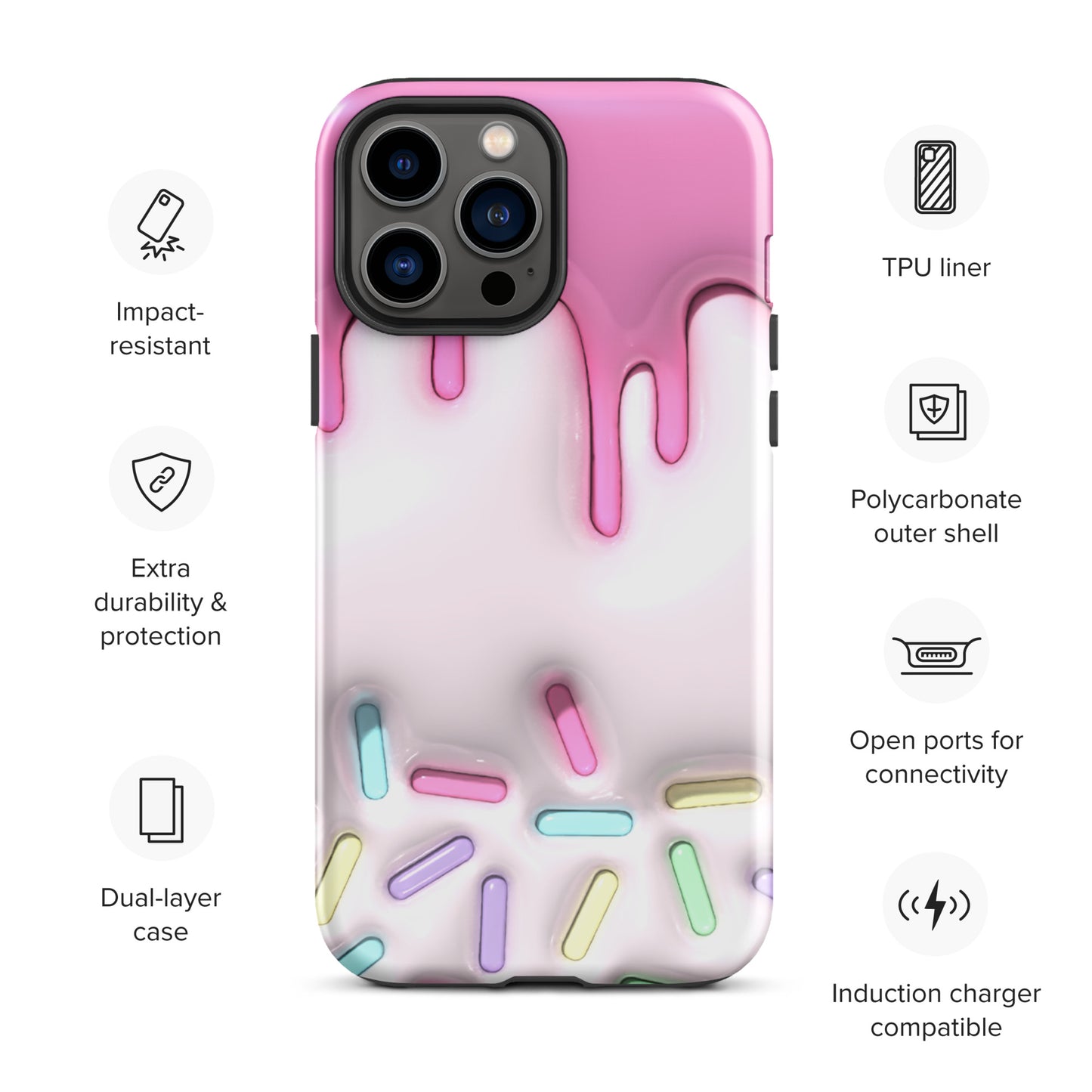 Cake and Sprinkles Tough Case for iPhone® Accessory Protection