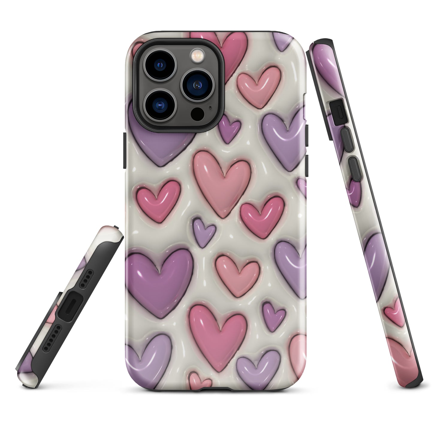 Hearts 3D Effect Tough Case for iPhone®