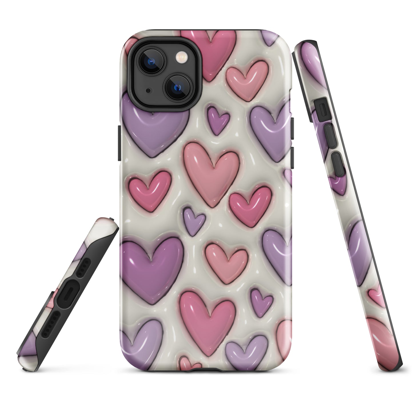 Hearts 3D Effect Tough Case for iPhone®
