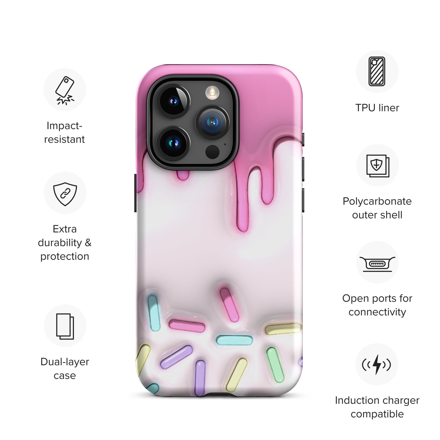 Cake and Sprinkles Tough Case for iPhone® Accessory Protection