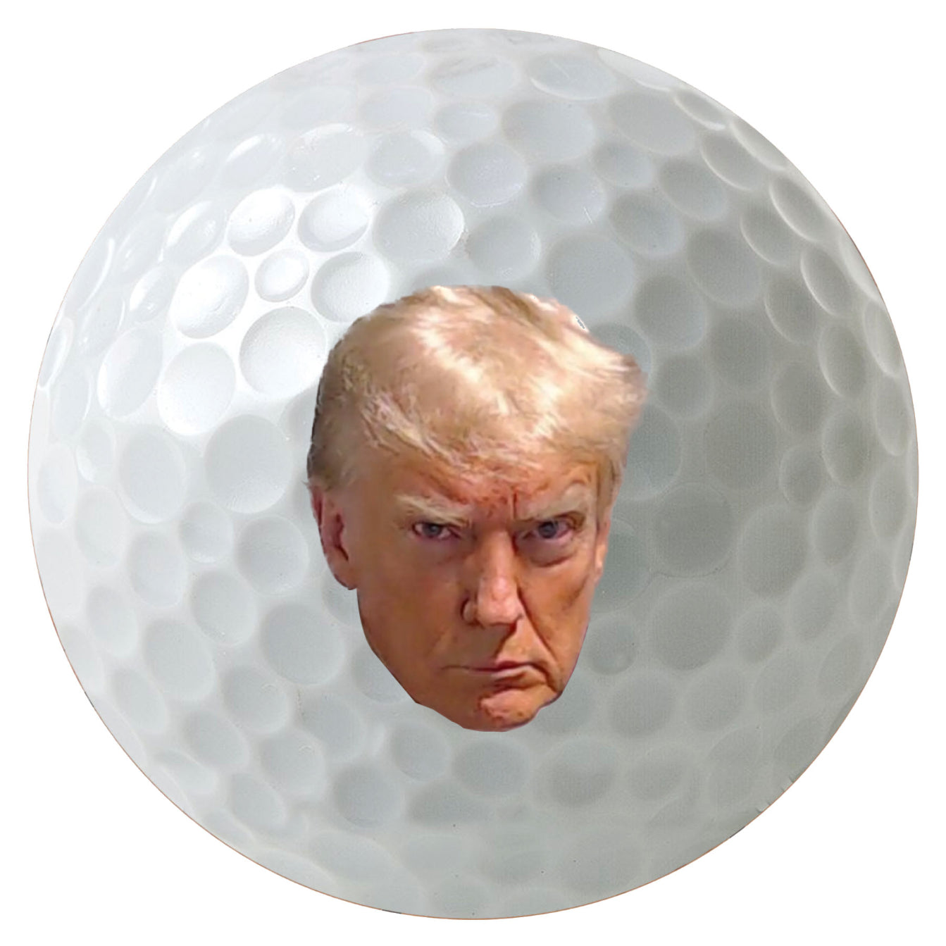 Trump Mugshot Face 3-Pack Printed White Golf Balls