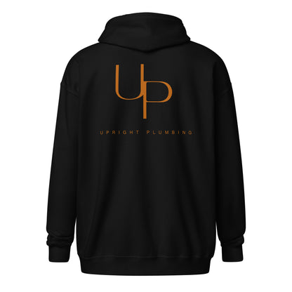 Upright Plumbing Front and Back Print Unisex heavy blend zip hoodie
