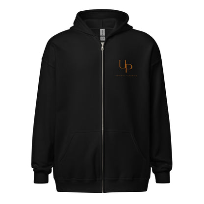 Upright Plumbing Front and Back Print Unisex heavy blend zip hoodie