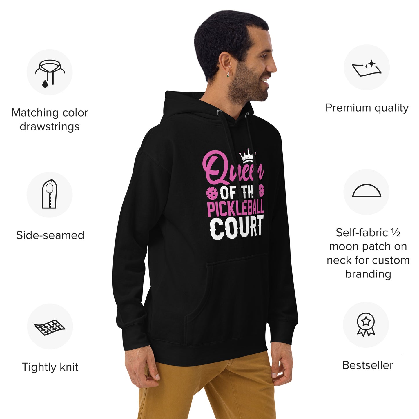 Queen of the Pickleball Court Hoodie